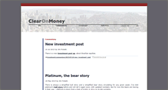 Desktop Screenshot of clearonmoney.com